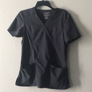 Cherokee Mock Wrap Scrub Top